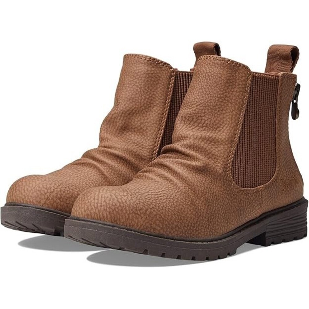 Blowfish Malibu Redsen-K Boots Kids US 3 Brown Side Zip Round Toe Ankle JOBB858